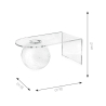 Table basse à pont de salon en plexiglas transparent Boolla 