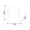 Table basse moderne en plexiglas transparent 40x40 cm 80'S Small 