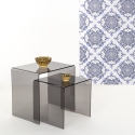Table basse moderne en plexiglas transparent 50x40x50cm 80'S Big Vente