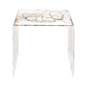 Table basse moderne en plexiglas transparent 50x40x50cm 80'S Big Caractéristiques