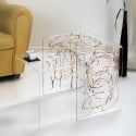 Table basse moderne en plexiglas transparent 50x40x50cm 80'S Big Catalogue