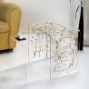 Table basse moderne en plexiglas transparent 50x40x50cm 80'S Big Catalogue