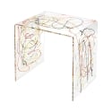 Table basse moderne en plexiglas transparent 50x40x50cm 80'S Big Modèle