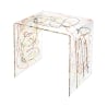 Table basse moderne en plexiglas transparent 50x40x50cm 80'S Big Modèle