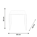 Table basse moderne en plexiglas transparent 50x40x50cm 80'S Big 