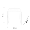Table basse moderne en plexiglas transparent 50x40x50cm 80'S Big 