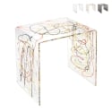 Table basse moderne en plexiglas transparent 50x40x50cm 80'S Big Réductions