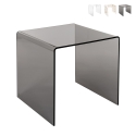 Table basse moderne en plexiglas transparent 50x40x50cm 80'S Big Promotion