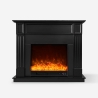 Cheminée électrique cadre noir basse consommation 1500W Göteborg N Promotion