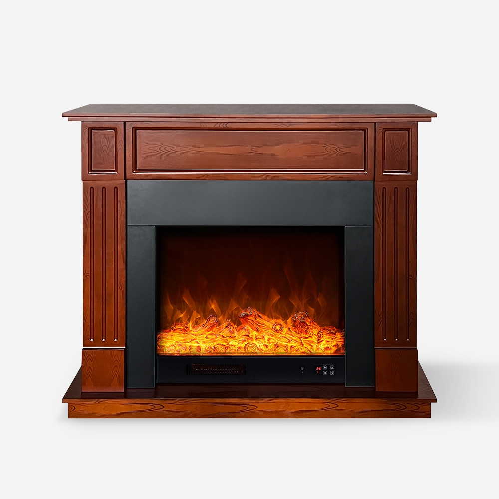 Cheminée électrique 1500W sur pied avec cadre effet bois Göteborg M Promotion Cheminée électrique 1500W sur pied avec cadre effet bois Göteborg M Promotion