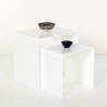 Ensemble de 2 tables basses modernes en plexiglas transparent 80'S Vente