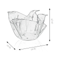 Vase pour plantes d'intérieur en plexiglas transparent seau à glace Drappeggi 
