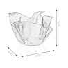Vase pour plantes d'intérieur en plexiglas transparent seau à glace Drappeggi 