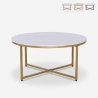 Table basse ronde moderne 90 cm en métal effet marbre Sulley+ Offre