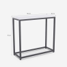 Console d'entrée moderne en métal 80x30x75cm Nigel 