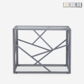 Console d'entrée design moderne 100x40x78cm plateau en verre Kevin Promotion