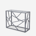 Console d'entrée design moderne 100x40x78cm plateau en verre Kevin Choix