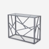Console d'entrée design moderne 100x40x78cm plateau en verre Kevin Choix