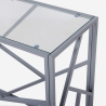 Console d'entrée design moderne 100x40x78cm plateau en verre Kevin Caractéristiques
