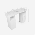 Table manucure reconstruction ongles aspirateur plateau marbre Antir Modèle
