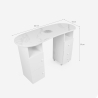 Table manucure reconstruction ongles aspirateur plateau marbre Antir Modèle