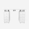 Table manucure professionnelle aspirateur et plateau en marbre Marquis Promotion