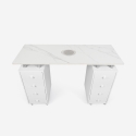 Table manucure professionnelle aspirateur et plateau en marbre Marquis Vente