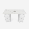 Table manucure professionnelle aspirateur et plateau en marbre Marquis Vente