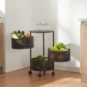 Rodin M Chariot de cuisine moderne fruits légumes 3 paniers pivotants Vente