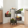 Chariot de cuisine fruits légumes 4 paniers pivotants moderne Rodin L Vente