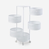 Chariot de cuisine avec roulettes 5 étagères pivotantes Rodin XL Modèle