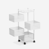 Chariot de cuisine avec roulettes moderne 4 paniers pivotants Avet Choix
