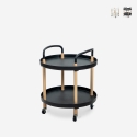 Desserte design nordique scandinave circulaire avec roues Biky Promotion