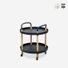 Desserte design nordique scandinave circulaire avec roues Biky Promotion