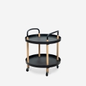 Desserte design nordique scandinave circulaire avec roues Biky Offre