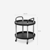 Desserte design nordique scandinave circulaire avec roues Biky Choix