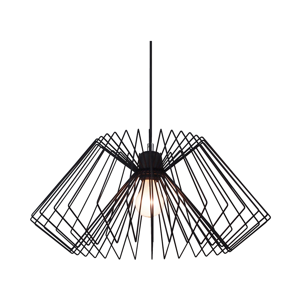 Lustre suspendu moderne en métal noir tressé avec câble réglable Ø50 Spider Promotion Lustre suspendu moderne en métal noir tressé avec câble réglable Ø50 Spider Promotion