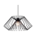 Lustre suspendu moderne en métal noir tressé avec câble réglable Ø50 Spider Promotion