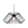 Lustre suspendu moderne en métal noir tressé avec câble réglable Ø50 Spider Promotion