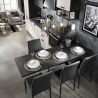 Lustre suspension moderne avec 3 lumières transparentes h110 cm Tin Vente