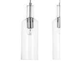 Lustre suspension moderne avec 3 lumières transparentes h110 cm Tin Remises