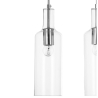 Lustre suspension moderne avec 3 lumières transparentes h110 cm Tin Remises