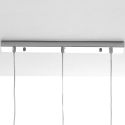 Lustre suspension moderne avec 3 lumières transparentes h110 cm Tin Catalogue