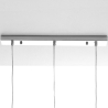Lustre suspension moderne avec 3 lumières transparentes h110 cm Tin Catalogue