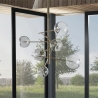 Lustre de plafond à 6 lumières en métal et verre Andromeda Vente