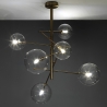 Lustre de plafond à 6 lumières en métal et verre Andromeda Offre
