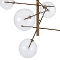 Lustre de plafond à 6 lumières en métal et verre Andromeda Remises
