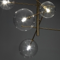 Lustre de plafond à 6 lumières en métal et verre Andromeda Réductions