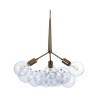 Lustre suspendu moderne cordon réglable et sphères transparentes Anne Promotion