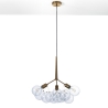 Lustre suspendu moderne cordon réglable et sphères transparentes Anne Offre